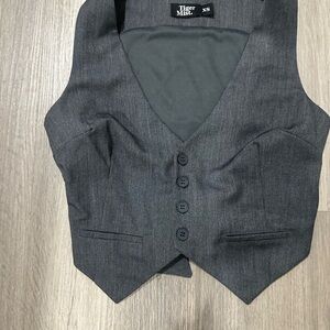 Tiger Mist Charcoal Buttoned Vest